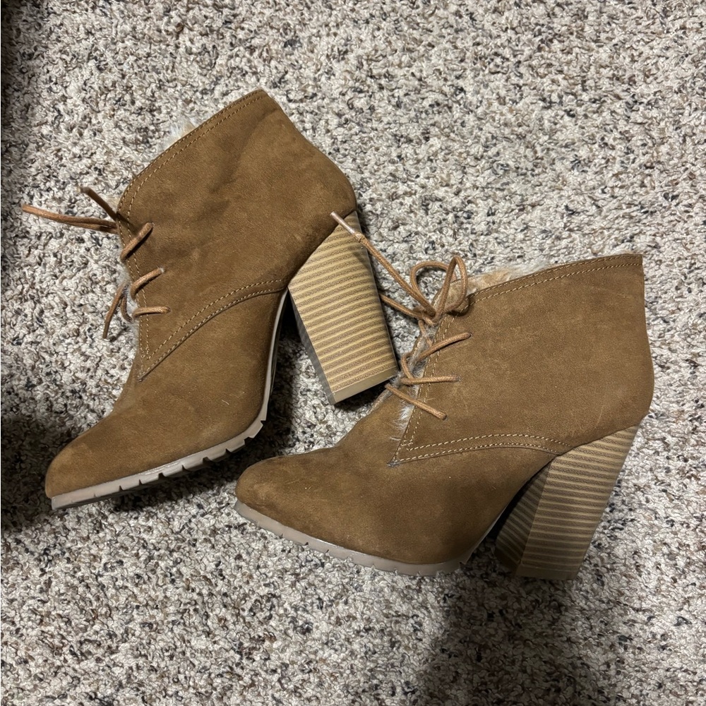Leila Stone Brown Ankle Booties